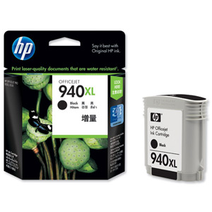 Hewlett Packard [HP] No. 940XL Officejet Inkjet Cartridge Page Life 2200pp Black Ref C4906AE Ident: 813D