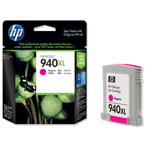 Hewlett Packard [HP] No. 940XL Officejet Inkjet Cartridge Page Life 1400pp Magenta Ref C4908AE Ident: 813D