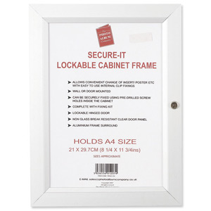 Photo Album Company Secure-It Lock Wall Frame A4 Ref PASLCA4