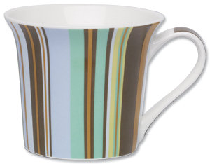 Churchill Reflex Tease Mug Set China 3 in Vertical Stripes and 3 in Oval Dots Ref LE00031 [Pack 6]