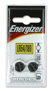 Energizer Alkaline LR54 Button Cell Battery 1.5V Ref LR54 189 PIP2 [Pack 2] Ident: 486D