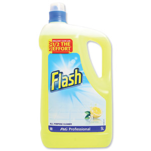 Flash All Purpose Cleaner for Washable Surfaces 5 Litres Lemon Fragrance Ref VPGFLL5