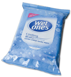 Wet Ones Hand Wipes Cooling pH Balanced Family Pack of 40 Wipes Ref X5644600