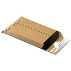 Corrugated Envelope Dual Seal System Tear Strip B4 Plus 400gsm Brown [Pack 25]