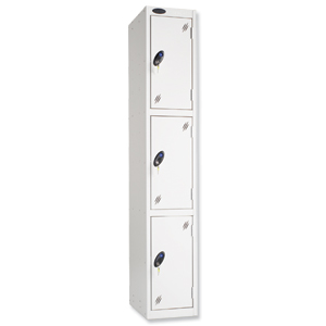 Trexus Plus 3 Door Locker Nest of 1 ACTIVECOAT W305xD305xH1780mm Silver White Ref 863723