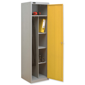 Trexus Uniform Locker W460xD460xH1780 Silver Yellow