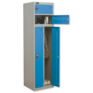 Trexus 2 Person Locker W460xD460xH1780 Silver Blue