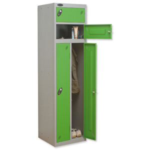 Trexus 2 Person Locker W460xD460xH1780 Silver Green