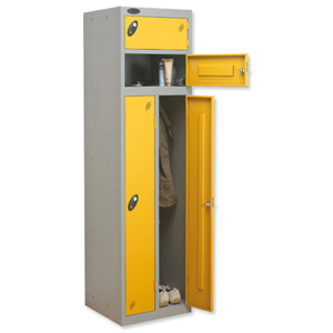 Trexus 2 Person Locker W460xD460xH1780 Silver Yellow