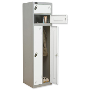 Trexus 2 Person Locker W460xD460xH1780 Silver White