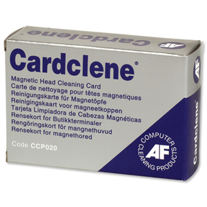 AF Cardclene Cleaning Cards with Isopropanol for Swipe-reading Machines Foil Sachets Ref CCP020 [Pack 20]