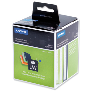 Dymo LabelWriter Labels Lever Arch File Large 59x190mm Ref 99019 S0722480 [Pack 110]