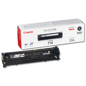 Canon 716BK Laser Toner Cartridge Page Life 2300pp Black [for LBP5050/5050n] Ref 1980B002 Ident: 799C