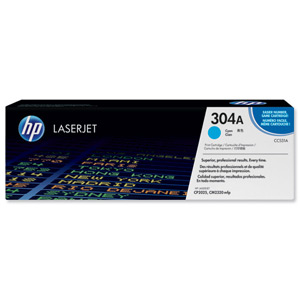 Hewlett Packard [HP] No. 304A Laser Toner Cartridge Page Life 2800pp Cyan Ref CC531A Ident: 816E