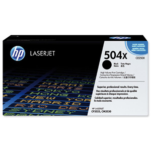 Hewlett Packard [HP] No. 504X Laser Toner Cartridge Page Life 10500pp Black Ref CE250X