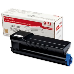 OKI Laser Toner Cartridge High Yield Page Life 10000pp Black Ref 43979216