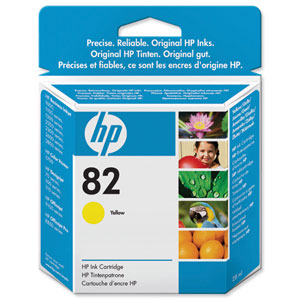 Hewlett Packard [HP] No. 82 Inkjet Cartridge 28ml Yellow Ref CH568A Ident: 810D