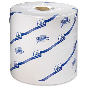Lotus Reflex Wiper Roll 2-Ply 429 Sheets of 200x350mm on 150m Roll White Ref E02222C [Pack 6]