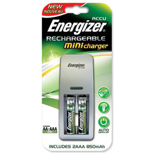 Energizer Mini Battery Charger for 2x AAA 850mAh Batteries Ref 630929