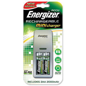 Energizer Mini Battery Charger for 2x AA 2000mAh Batteries Ref 633153