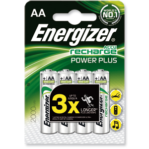 Energizer Battery Rechargeable NiMH Capacity 2000mAh HR6 1.2V AA Ref 632976 [Pack 4]