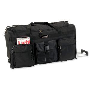 Lightpak Bigmouth Travel Bag and Trolley Nylon Capacity 90 Litres Black Ref 46014