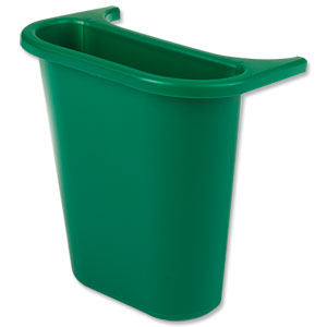 Rubbermaid Saddle Bin for Wastebasket Polyethylene 4.5 Litres W265xD120xH295mm Green Ref 2950-73-GRN