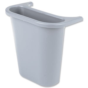 Rubbermaid Saddle Bin for Wastebasket Polyethylene 4.5 Litres W265xD120xH295mmm Grey Ref 2950-73-GRY