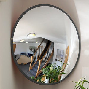Indoor Security Mirror Durable Polycarbonate Steel Mounting Plates 450mm