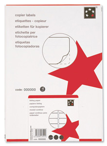 5 Star Labels Copier 4 per Sheet 105x149mm White [400 Labels]