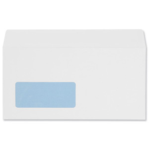 5 Star Envelopes Wallet Peel and Seal Window 100gsm White DL Ref [Pack 500]