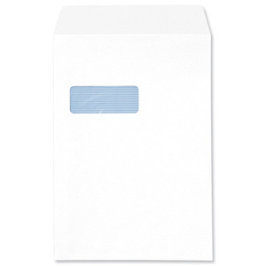 5 Star Envelopes Pocket Peel and Seal Window 100gsm White C4 Ref [Pack 250]