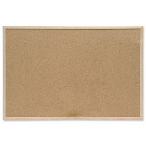 5 Star Noticeboard Cork with Pine Frame W600xH400mm