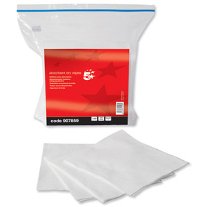 5 Star Absorbent Wipes General Purpose Cleaning Lint Free [Pack 50]