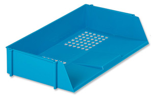 5 Star Letter Tray Wide Entry High-impact Polystyrene Stackable Blue
