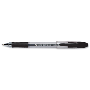 5 Star Grip Ball Pen 1.0mm Tip 0.5mm Line Black [Pack 12]
