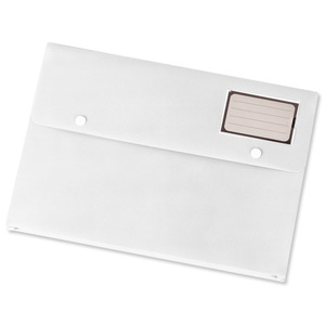 5 Star Document Wallet Polypropylene A4 White [Pack 3]