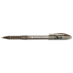 5 Star Grip Ball Pen 1.0mm Tip 0.4mm Line Black [Pack 10]