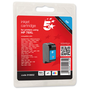 5 Star Compatible Inkjet Cartridge Page Life 970pp Colour [HP No. 78 C6578A Alternative]