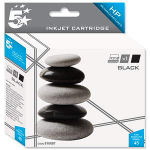 5 Star Compatible Inkjet Cartridge Page Life 830pp Black [HP No. 45 51645AE Alternative]
