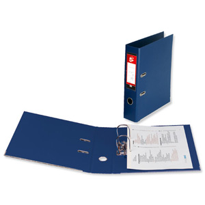 5 Star Lever Arch File PVC Spine 70mm Foolscap Blue [Pack 10]