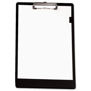 5 Star Standard Clipboard with PVC Cover Foolscap Black