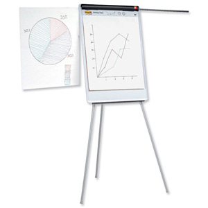 5 Star Easel Drywipe Magnetic with Pen Tray and Extension Arms Capacity A1 Grey Ref 8102472