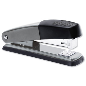 5 Star Stapler Half Strip Metal Top and Base Top Loading Capacity 20 Sheets Silver-Black Ref 918761