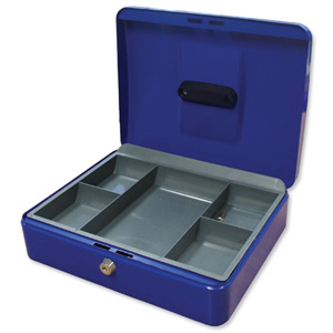 5 Star Cash Box 8 Inch W150xD200xH78mm Blue