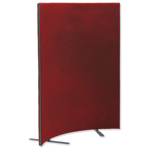 Trexus 800 Curved Screen Free-standing with Stabilising Feet W800xH1500mm Burgundy