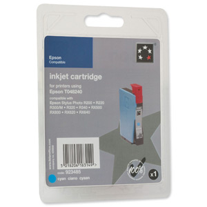 5 Star Compatible Inkjet Cartridge Page Life 400pp Cyan [Epson T048240 Equivalent]