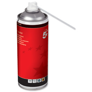 5 Star Air Duster Can HFC Free Compressed Gas Flammable 400ml [Pack 4]