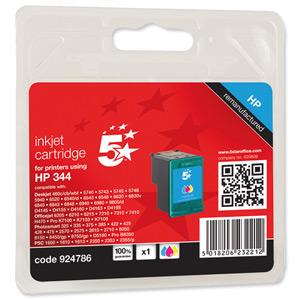 5 Star Compatible Inkjet Cartridge Page Life 450pp Colour [HP No. 344 C9363EE Alternative] Ident: 812C