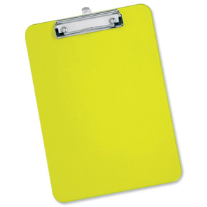 5 Star Clipboard Plastic Durable with Rounded Corners A4 Lime Green